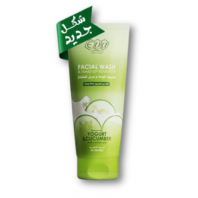 EVA SKIN CARE FACIAL WASH AND MAKE-UP REMOVER ENRICHED WITH YOGURT AND CUCUMBER FOR OILY SKIN 150 ML